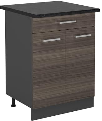 Vicco Mueble bajo de Cocina R-Line, Gris Noble, 60 cm, ET Antracita