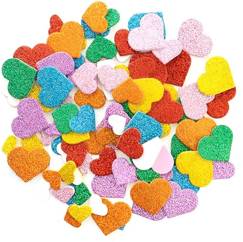 DWFEYOI 105 Stk Schwamm Herzkonfetti,Glitter Herz Konfetti Hochzeit Deko Groß, Streudeko Herzen, Goldene Herzen Deko,Hochzeit Tischdeko Bunt,Hochzeitsdeko Tisch,Herz Deko für Valentinstag Geburtstag
