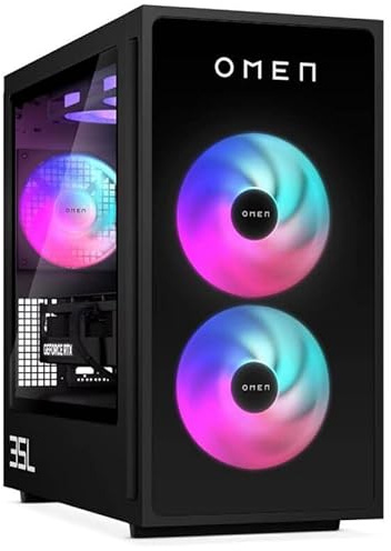 HP Omen 35L GT16-0004na Gaming Desktop, AMD Ryzen 7 8700G, 16GB RAM, 1TB SSD, 8GB Nvidia GeForce RTX 4060, 1 YR WTY + EuroPC Warranty Assist, (Renewed)