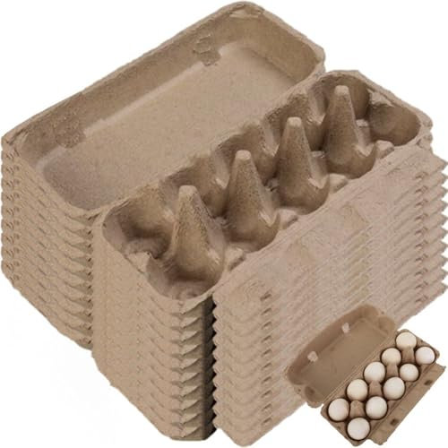 10 Pezzi Di Scatole Di Cartone Per Uova Di Gallina, Contenitori Per Uova in Polpa Di Fibra, Contenitori Vuoti Riutilizzabili Per Conservazione Di Prodotti Agricoli, Mercati, Cucine, Campeggio,