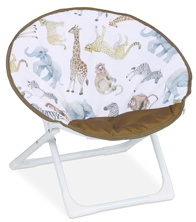 Relaxdays Moonchair Kinder, Dschungel, faltbar, HBT: 47 x 50 x 48 cm, Kinderstuhl draußen & drinnen, Kindersessel, bunt