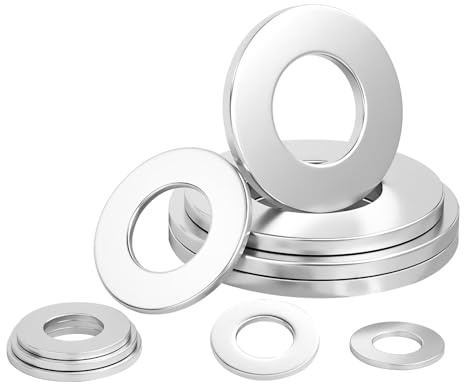 Ctyjia 25 Pièces M5 x 8mm Rondelles Plate en 304 Acier Inoxydable, Rondelle de Carrosserie Épaisseur 1mm, pour La Construction, La Réparation