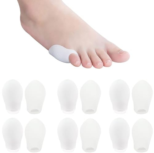 Ruayia Hallux Valgus Korrektur Zehenspreizer für Kleiner Zeh, 12 Stück Weiche Gel Zehentrenner, Ballenzehen Korrektur aus weichem Silikon zur Hammerzehen-Korrektur für Damen & Herren