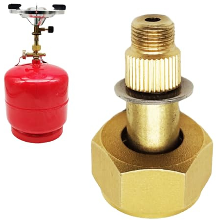 Propane Gas Bottle Adapter - Small Aluminum Alloy Gas Cartridge Connector | Camping Stove Connection Adapter for Small Propane Bottles Accessories