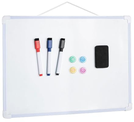 Doppelte Teilweise Löschbare Tafel. Attraktive An Der Wand Montierte Korktafel Für Die Organisation Und Dekoration Von Telearbeitern. Doppelte Teilweise Magnetische Schreibtafel