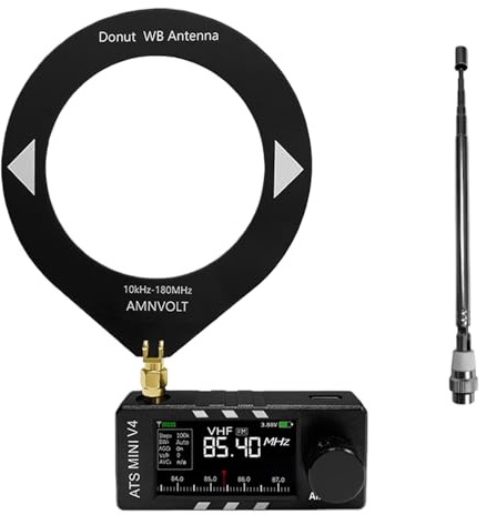 Radio V4 ATS Mini DSP Portable avec amplificateur Casque et écran IPS 1,9 pour Usage extérieur
