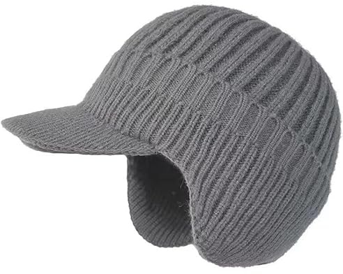 bergxperten Fjordwarm – Skandinavische Wintermütze mit Ohrenschutz Wintermütze Herren mit Visor und Ohrenklappen – Strickcap für Damen und Herren, Beanie für kaltes Wetter