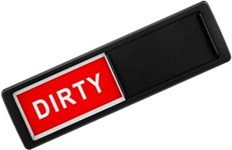 diwedaso Adhesive Office Door Slider Sign Indicator Convenient and Practical Dishwasher, Clean Dirty, 5x18cm