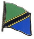 Flaggen-Pin/Anstecker Tansania vergoldet