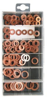 Pearl Automotive PXP124 Assorted Copper Washers (Pack of 100)