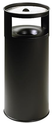 kaiserkraft | Sicherheits-Kombiascher | Flammverlöschend, Stahlblech, Volumen 75 l, HxØ 900 x 380 mm, schwarz