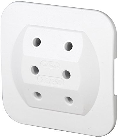 Kopp 174902081 Set 2x EURO-Adapter 3fach arktis, weiß, 2er