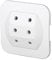 Kopp 174902081 Set 2x EURO-Adapter 3fach arktis, weiß, 2er