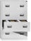 eurokraft | Basic | Hängeregistraturschrank | 2-bahnig | 4 Schübe | lichtgrau