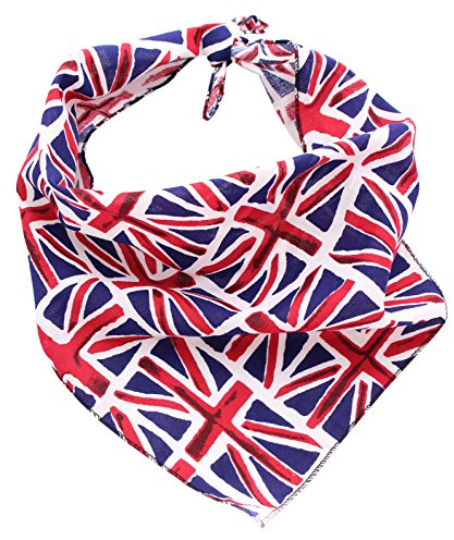 Pet Pooch Boutique Hunde-Halstuch, Union Jack, Größe S/M