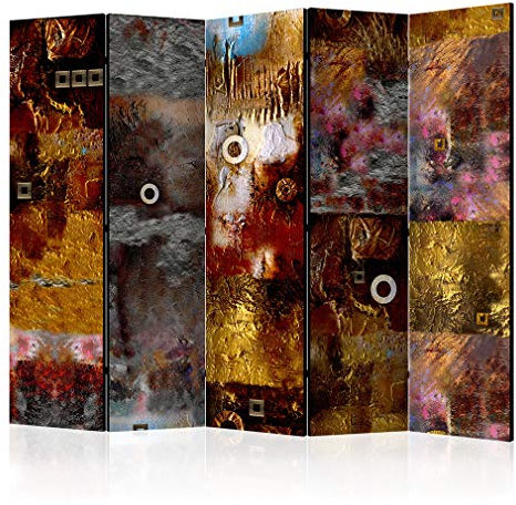 decomonkey Paravent Raumteiler Innen Abstrakt Textur, 225x172 cm, 5-teilig