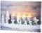 infactory LED Bilder: Wandbild Kerzen im Schnee mit LED-Beleuchtung, 30 x 20 cm (Weihnachtsbilder, LEDbild, Weihnachtsbeleuchtung)