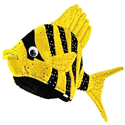 Horror-Shop Paradiesischer Fisch-Hut gelb | One Size