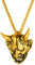 U7 Kette Herren Gold Gotik Biker Schmuck 18k vergoldet Teufel Maske Dämon Horn Anhänger Halskette Edelstahl Totenkopf Schädel Modeschmuck Geschenk für Nann der alles hat