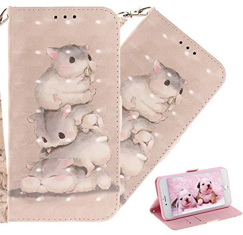 COTDINFOR Sony Xperia XZ3 Hülle 3D-Effekt Painted cool Schutzhülle PU Leder Flip Bookcase Handy Tasche Schale mit Magnet Standfunktion Etui für Sony Xperia XZ3 Three Squirrels TX.