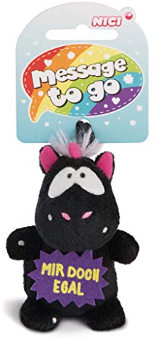 NICI Anhänger Einhorn Carbon Flash Mir doch egal, 8 cm