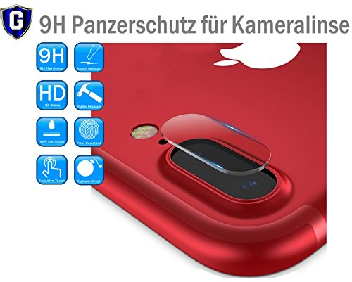 HeXtruX Kamera Objektiv HD+ Panzerschutzfolie Schutzfolie Glassfolie für Apple iPhone 7 Plus 7+ / iPhone 8 Plus 8+ Kameralinse Schutz