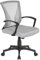 Yaheetech Bürostuhl Ergonomisch, Schreibtischstuhl mit Netzbespannung, Arbeitsstuhl mit Armlehnen, Chefsessel aus Mesh, höhenverstellbarer Computerstuhl 136 kg, atmungsaktiv, Wippfunktion Grau