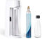Levivo Machine à Soda WATER Fournie avec Bouteille en Verre et Cylindre de CO2, Adapté pour les Cylindres de CO2 0,6 L et 1,2 L met fin au Transport des Caisses, Blanc