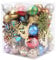 NN Weihnachtskugel,Christbaumkugeln Set 3-8cm 60-70 stück Kunststoff Mehrfarbig Multi-Form Anhänger mit Hängendes Seil für Weihnachtsbaum Windows Sturz Eingangsdekoration （Form zufällig