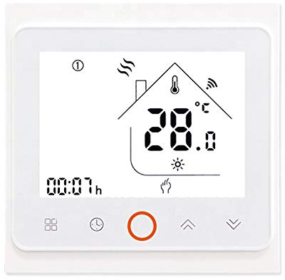 WiFi Raumthemperaturregler Touch Raumthermostat für Fußbodenheizung Display programmierbar LXW-wifi-1002 in weiß