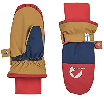 Finkid Kinder Kirjava Handschuhe, Cinnamon-red, L