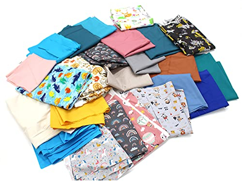 Stoffreste Paket Kiloware zum Nähen 100% Baumwolle Baumwollstoff Dekostoff Kinder (1,0kg Baumwollstoff)