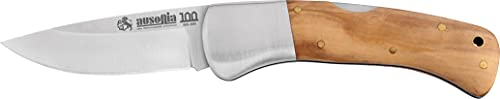 AUSONIA - 26061 COLTELLO DA CACCIA CM 18,5, LAMA INOX 8 CM, MANICO OLIVO