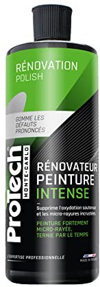ProTechMC | Rénovateur de Peinture Intense pour Voiture | Efface Rayure Voiture, Oxydation | Polish Voiture | Ravive la Peinture | Compatible Toutes Peintures (Hors Mates) | Made In France | 500 ml