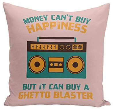 Fabulous Kissen mit Kissenbezug 40x40 cm Ghetto Blaster - Money Can't Buy Happiness Radio-Kassette