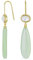 Unique Geometric Oval Linear Long Shape Tear Drop Natural Multi-Tier Light Green New Jade Serpentine Gemstone Party Dangling Earrings Fish hook for Women in Rose Gold Silver Plated