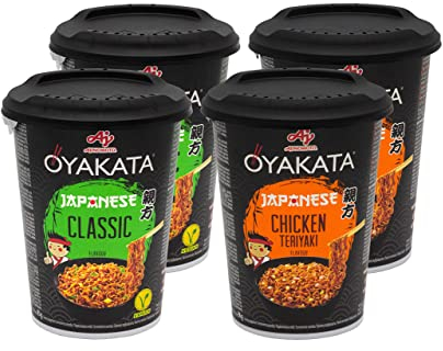 OYAKATA Gemischt 4er Pack Instant Nudeln Wok Style Japanischer Art Schnelle Zubereitung Ramen #1