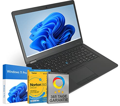 Dell Latitude 5480 14 Intel Core i5-7300U @ jusqu'à 3,5 GHz 8 Go 256 Go SSD avec Windows 11 Pro et logiciel antivirus gratuit Webcam HDMI avec garantie de 365 jours (reconditionné)
