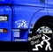 myrockshirt Schuhe aus Männchen Knüppel Keine Schuhe 20 cm Fahrerhaus FührerhausTruck LKW Van Aufkleber Sticker FREIE Farbwahl Autoaufkleber