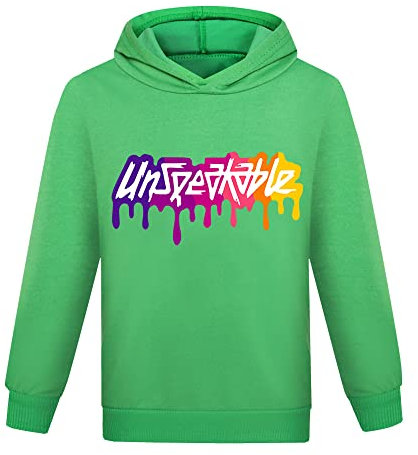 NILKOOZ New Anime Merch Unisex Kids Hoodies Pullover Sweatshirt for Boys and Girls Jumper TopNH00210-green-120cm
