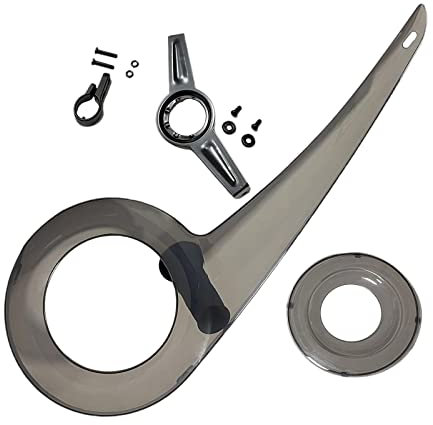 Perfeclan Cubierta de Cadena de Bicicleta Universal 32-38T Accesorios de protección Protector de Cadena de Bicicleta para Carretera, Conjunto Completo Negro Transparente