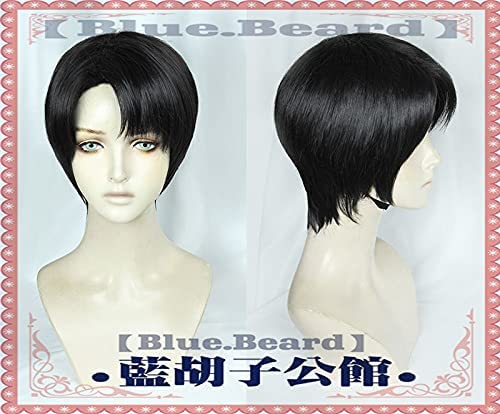 Levi Ackerman Kurze schwarze Haare Rivai Ackerman Hitzebeständig Cosplay Kostüm Perücke Track Wig Cap