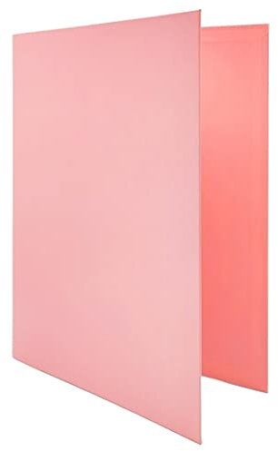 Raylu Paper® - Raccoglitore 4 anelli a D da 25 mm, raccoglitore A4 con anelli per riporre documenti, formato A4 33,5 cm di altezza x 26 cm di larghezza e dorso di 4 cm di spessore (rosa pastello)