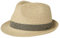 Comhats Herren Strohhut Trilby für Sommer, Sonnenschutz - Faltbarer Panama Hut, Fedora für Strand, Festival - Rollbar & Stilvoll XXL Beige-Schwarz