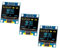 APKLVSR 3PCS Módulos OLED de 0,96 Pulgadas Conductor de 12864 128 x 64 Tablero de Pantalla Autoluminoso en Serie IIC I2C,0.96 Inch Módulo OLED Compatible con Arduino Raspberry PI (Azul y Amarillo)