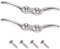 2 Stück Seil Cleat Haken, Edelstahl Boot Klampe, Rostfreie Bootsklampe, Seilklemme Haken, Edelstahl Fahnenmast Klampe, Anlegeklampen Belegklampe, für Markisen Segelboote Yachten(mit 4 Schrauben)