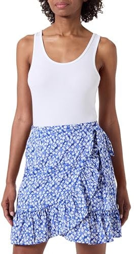 ONLY Onlolivia Wrap Skirt Wvn Noos Gonna, Blu, XS Donna