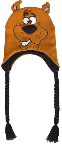 Concept One Unisex-Erwachsene Scooby DOO, Peruvian Winter Knit Cap with 3D Ears and Tassels Beanie-Mütze, Braun, Einheitsgröße
