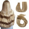 HotLulana Tape Extensions Echthaar Balayage Hellbraun mit Goldblond(#10/10/22) Tape in Extensions Echthaar 24zoll/60cm 40Pcs 100g Skin Weft 100% Natürliche Invisible Extensions Echthaar.