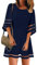 Vetinee Ladies Summer Dresses - Size 14, Sun Dresses, Women's 80s Outfit, Dark Sapphire, Medium (UK 12-14)